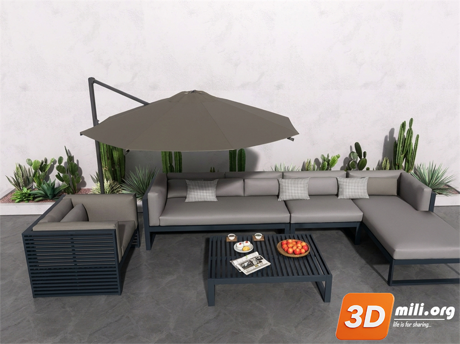 Outdoor Sofa Skp Files